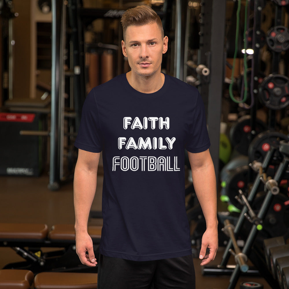 Faith Family Football Short-Sleeve Unisex T-Shirt