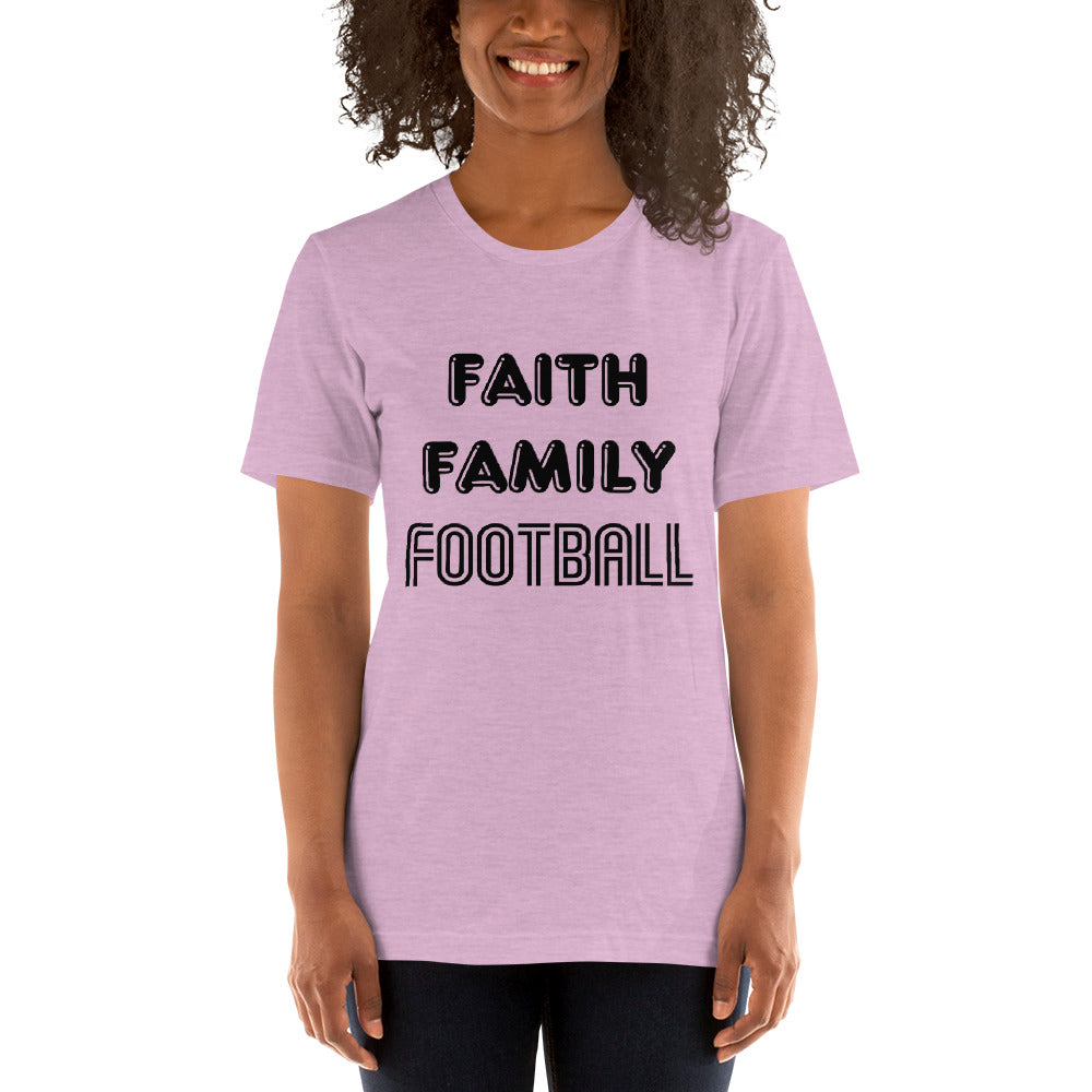 Faith Family Football Short-Sleeve Women T-Shirt