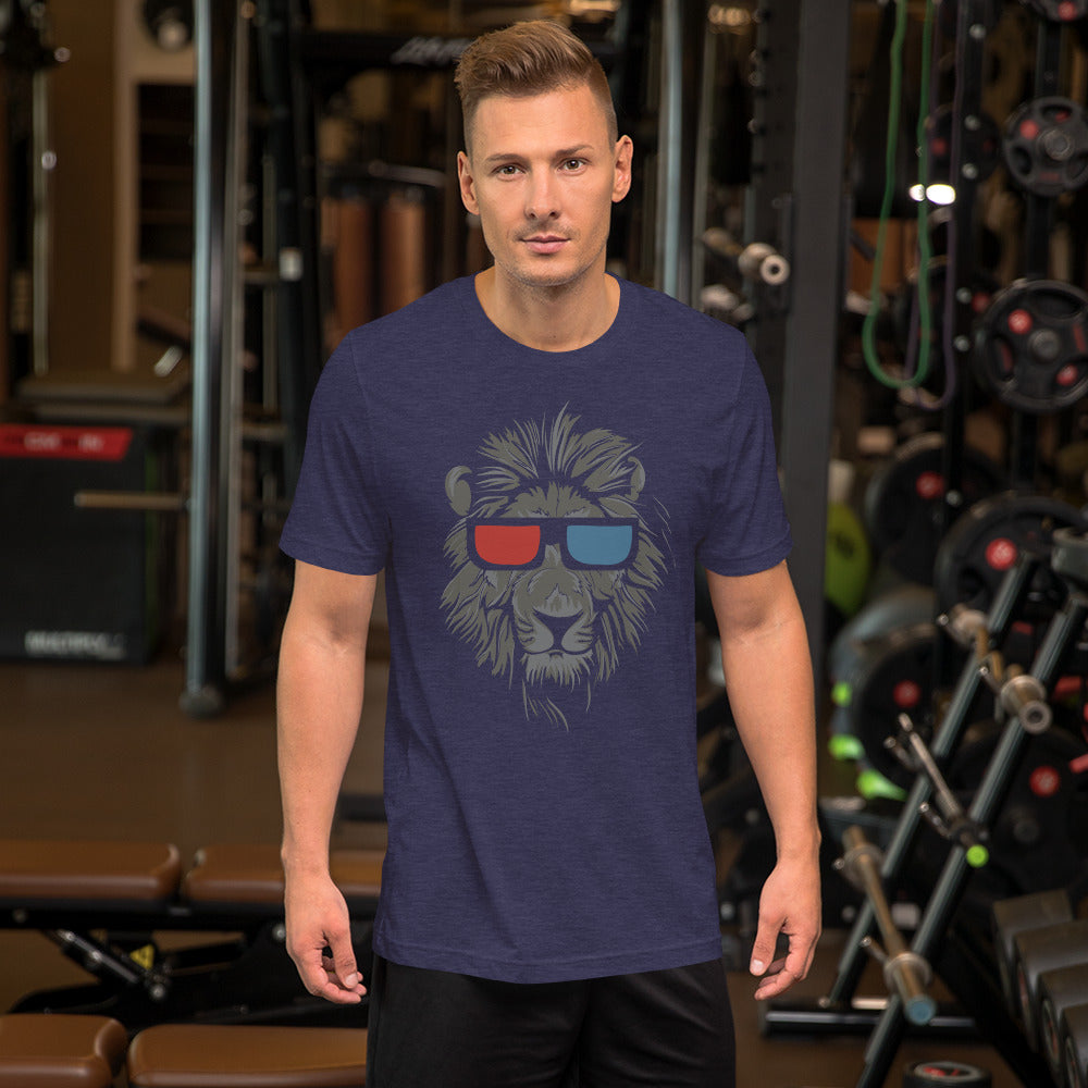 Cool Lion Face Short-Sleeve Unisex T-Shirt