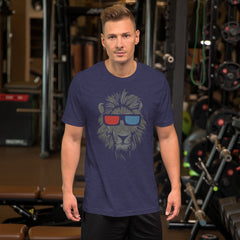 Cool Lion Face Short-Sleeve Unisex T-Shirt