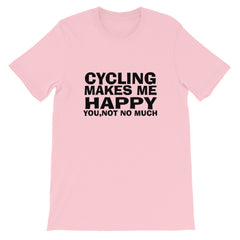 Cycling Makes Me Happy Short-Sleeve Women T-Shirt