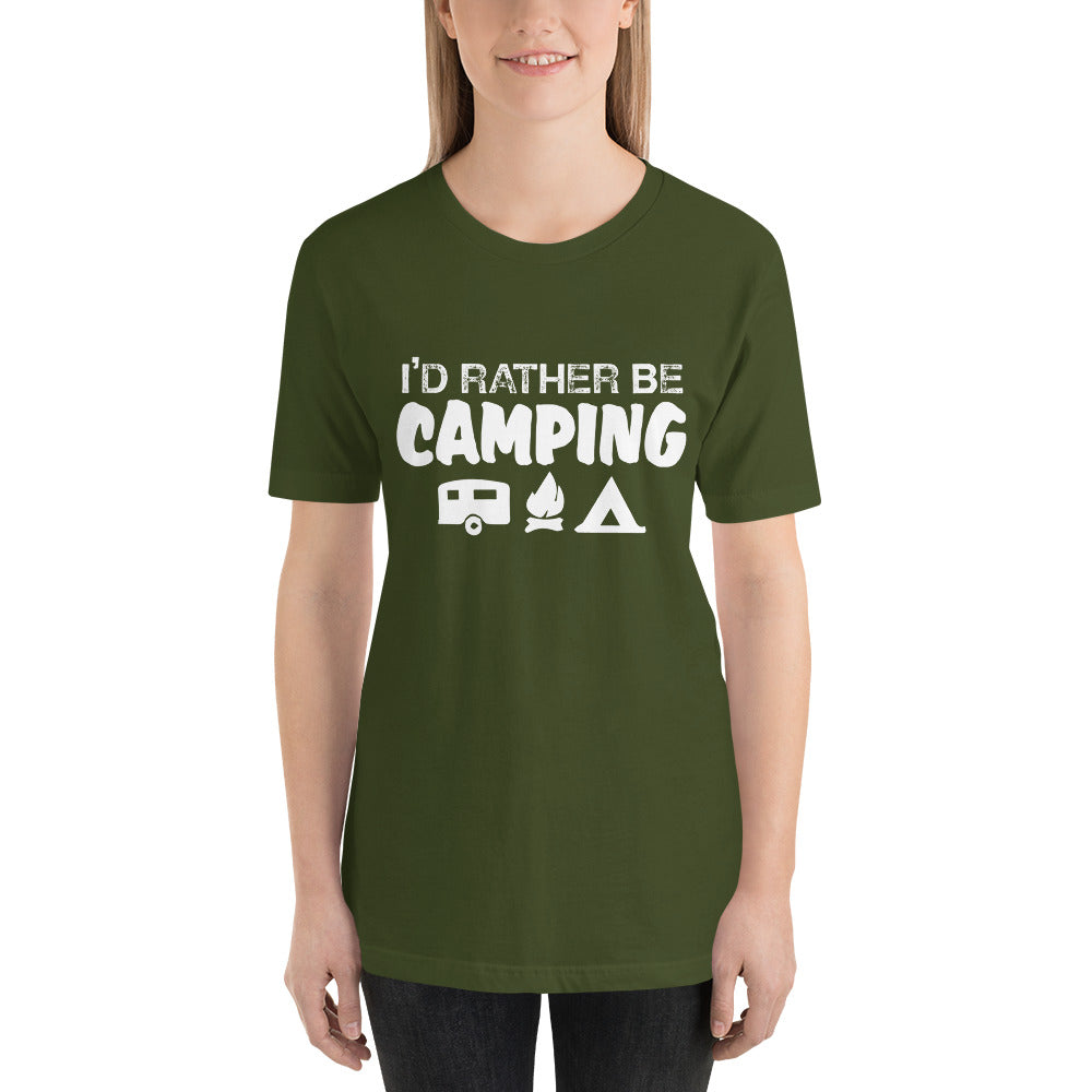 I'd Rather Be Camping Short-Sleeve Women T-Shirt