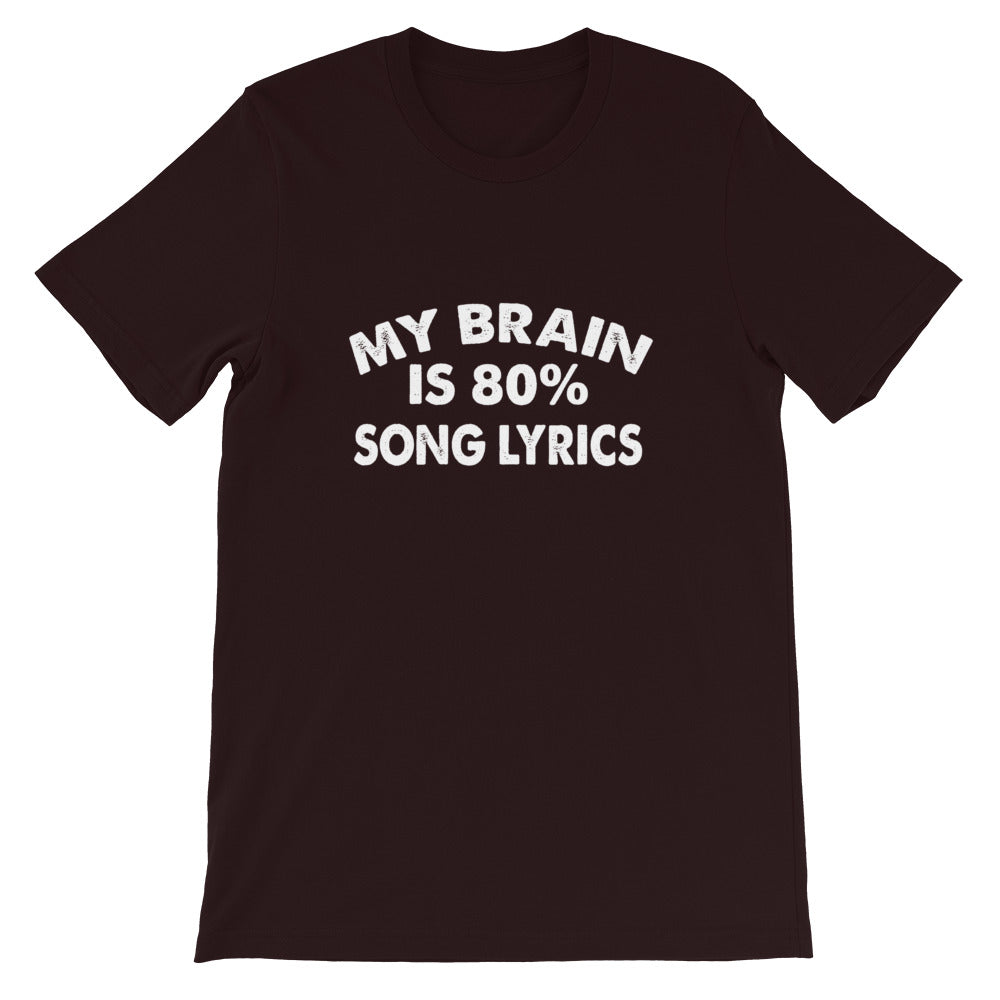 80% Song Lyrics Short-Sleeve Unisex T-Shirt