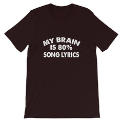 80% Song Lyrics Short-Sleeve Unisex T-Shirt