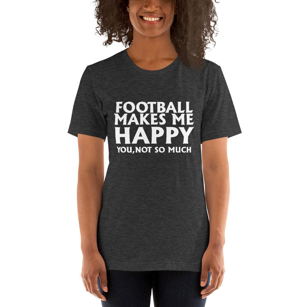 Football Makes Me Happy Short-Sleeve Women T-Shirt