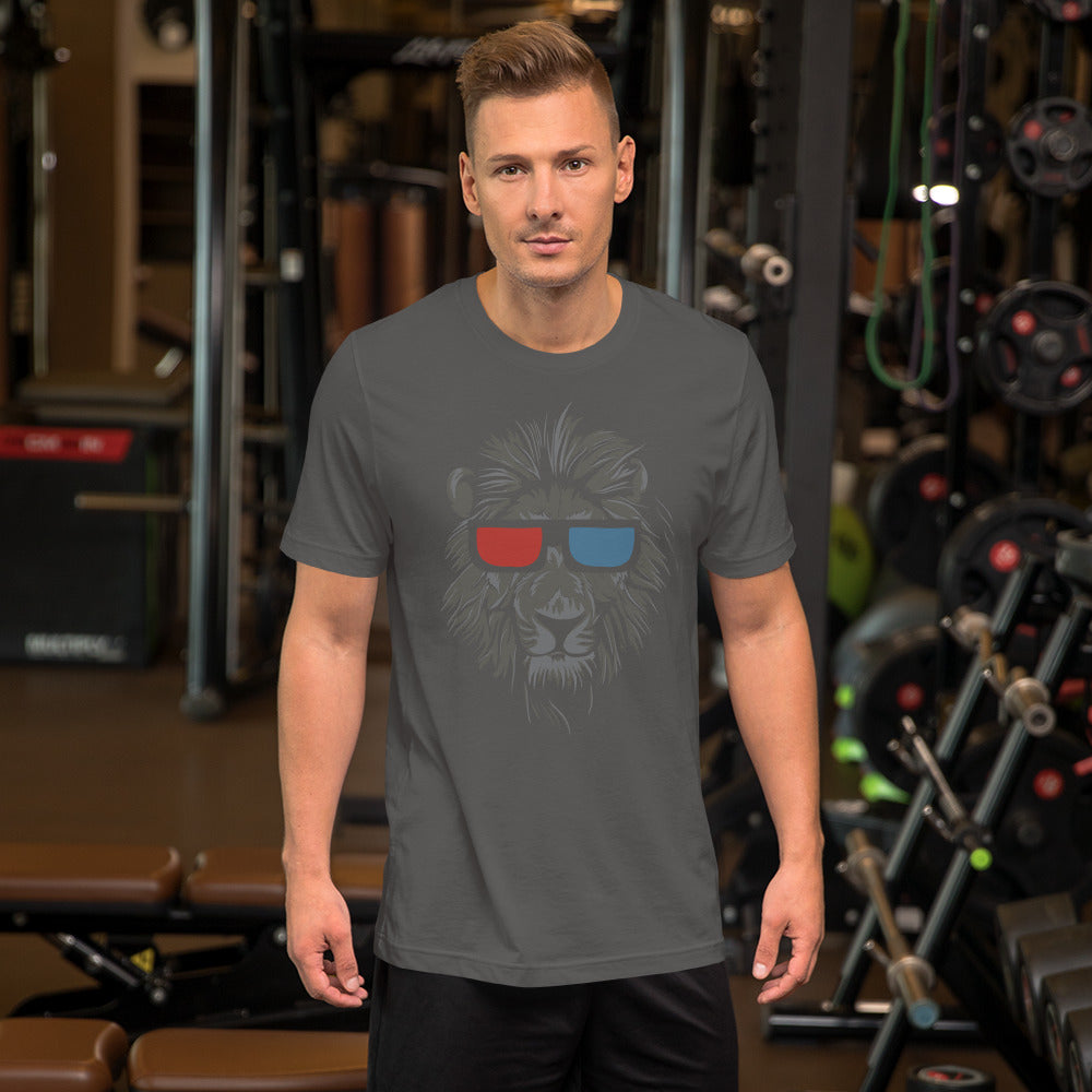 Cool Lion Face Short-Sleeve Unisex T-Shirt