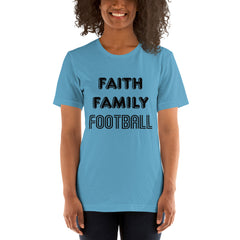 Faith Family Football Short-Sleeve Women T-Shirt
