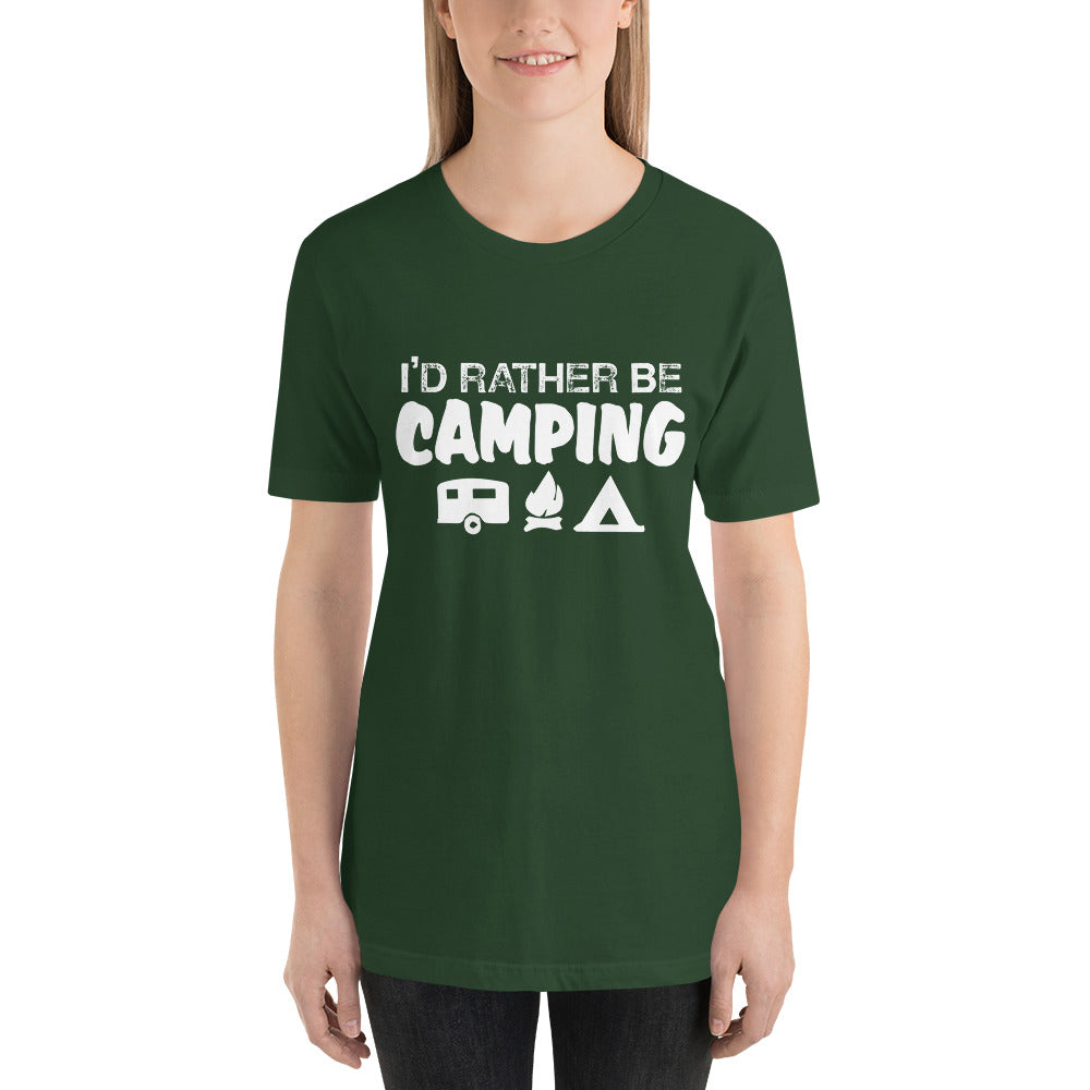 I'd Rather Be Camping Short-Sleeve Women T-Shirt