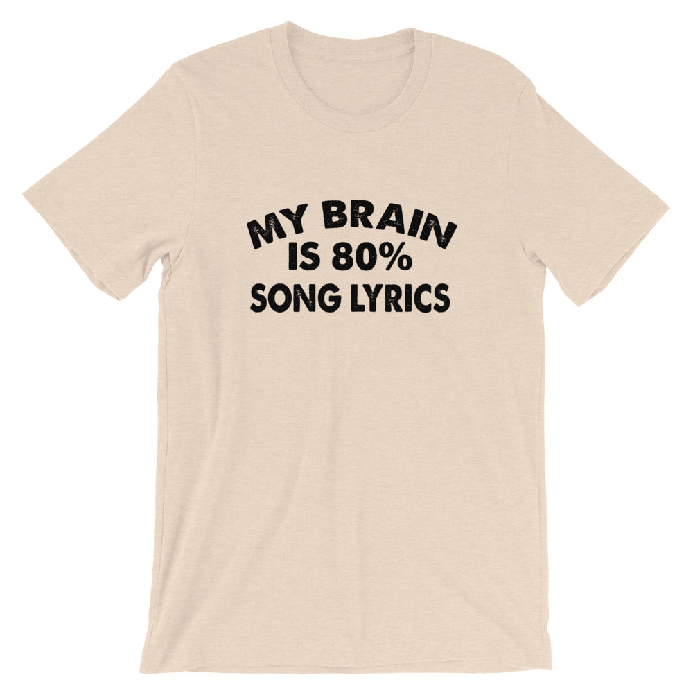 80% Song Lyrics Short-Sleeve Unisex T-Shirt