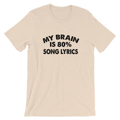 80% Song Lyrics Short-Sleeve Unisex T-Shirt