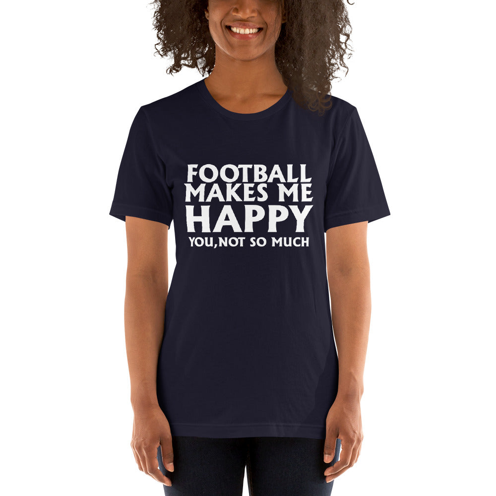 Football Makes Me Happy Short-Sleeve Women T-Shirt