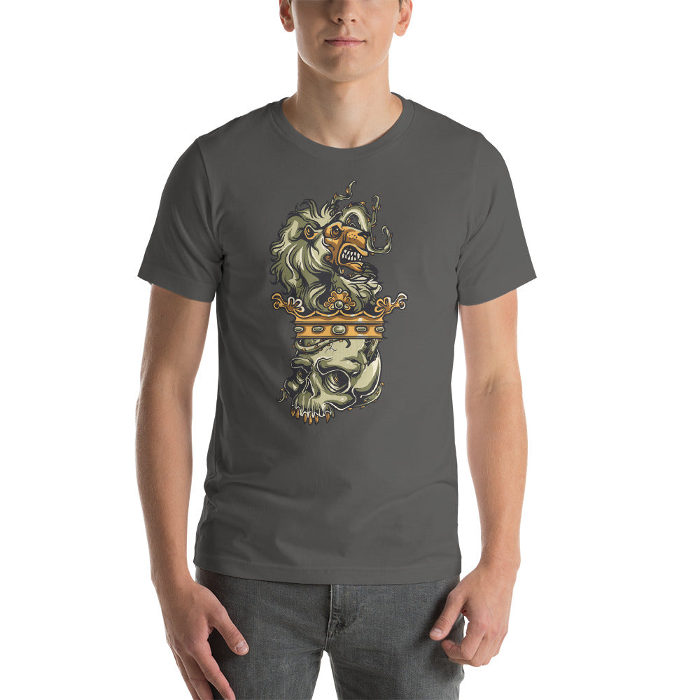 Lion Skull Head Short-Sleeve Unisex T-Shirt