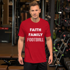 Faith Family Football Short-Sleeve Unisex T-Shirt