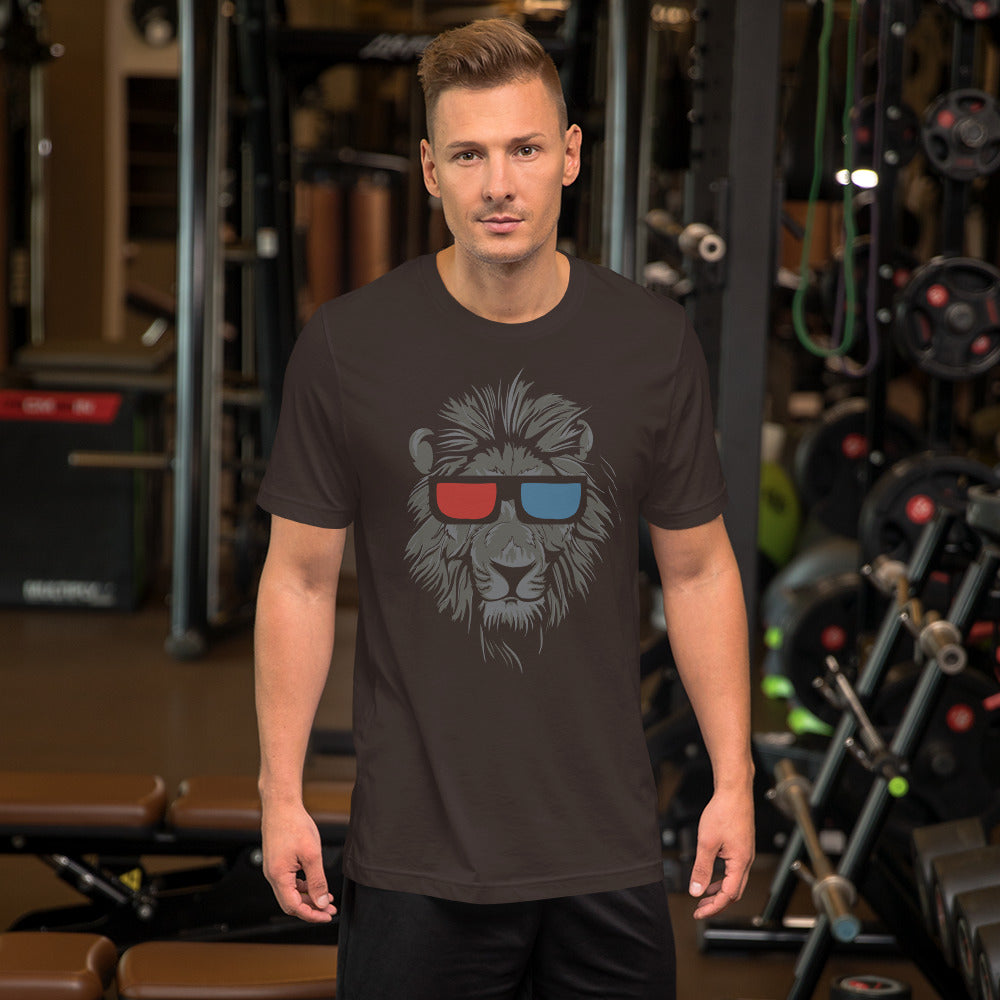 Cool Lion Face Short-Sleeve Unisex T-Shirt