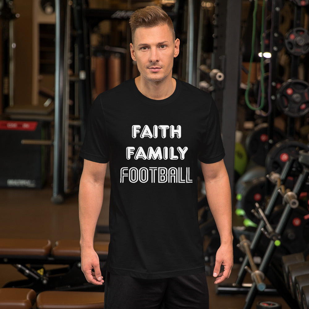 Faith Family Football Short-Sleeve Unisex T-Shirt