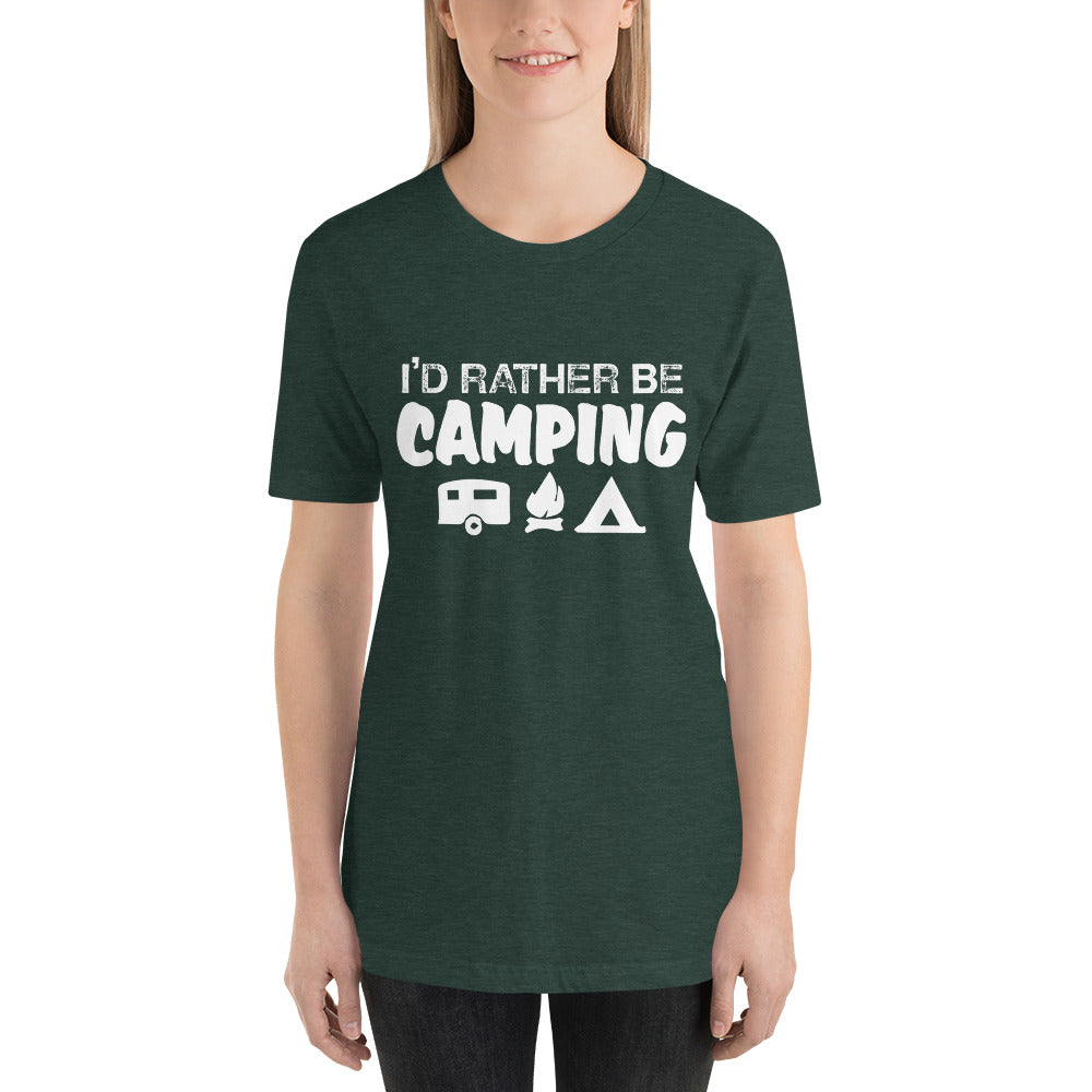 I'd Rather Be Camping Short-Sleeve Women T-Shirt