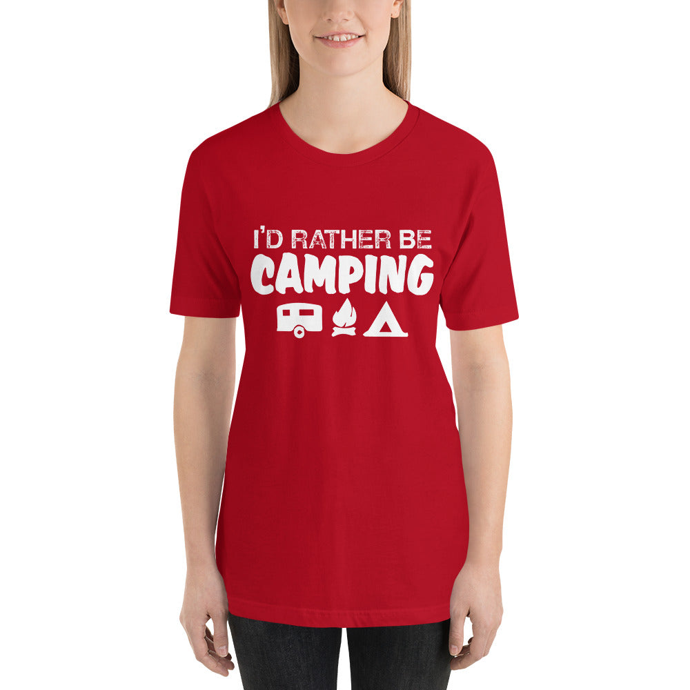 I'd Rather Be Camping Short-Sleeve Women T-Shirt