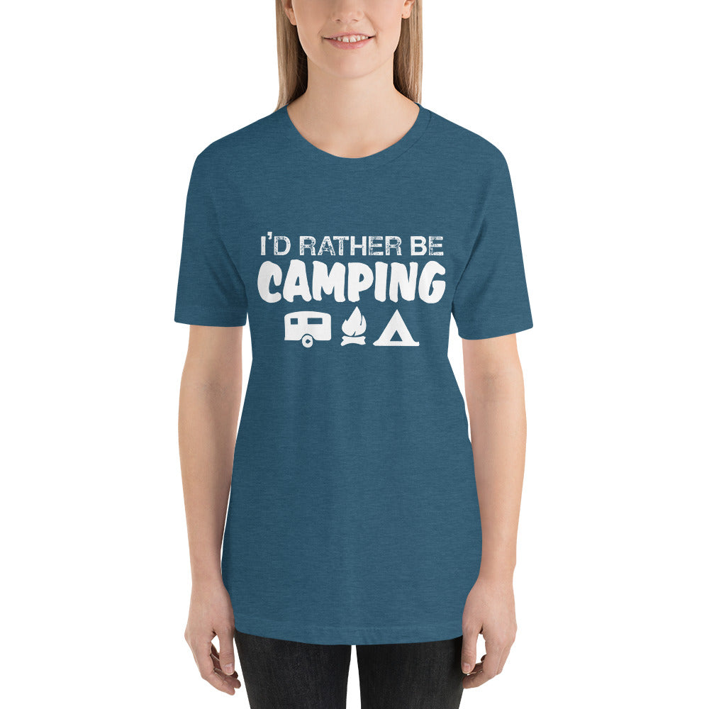 I'd Rather Be Camping Short-Sleeve Women T-Shirt
