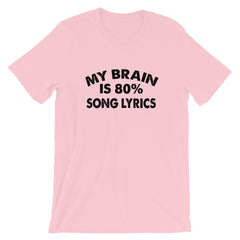80% Song Lyrics Short-Sleeve Unisex T-Shirt