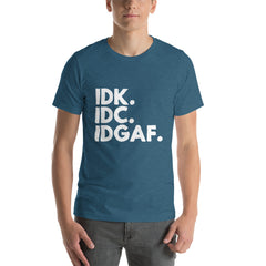 I Don't Care Short-Sleeve Unisex T-Shirt