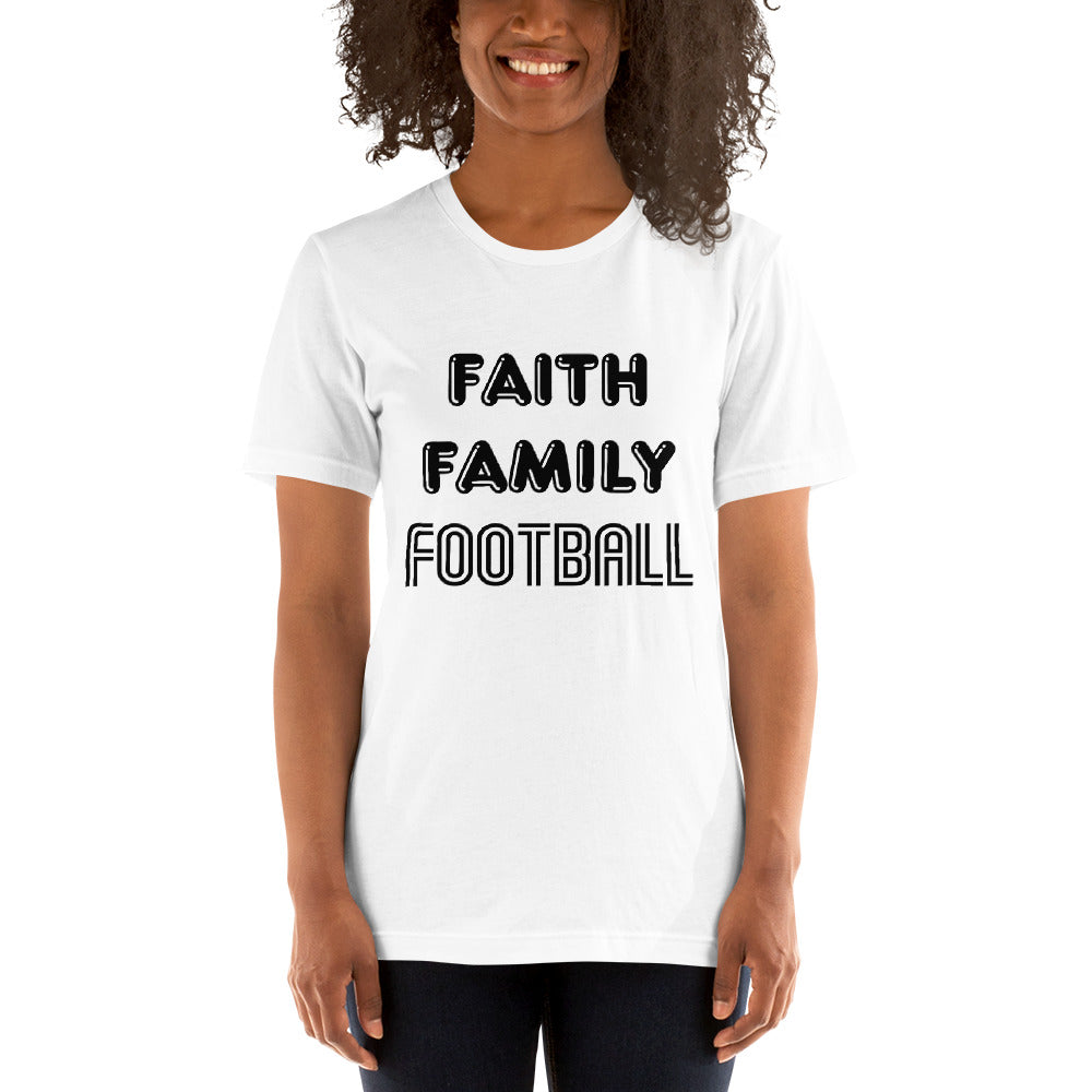 Faith Family Football Short-Sleeve Women T-Shirt