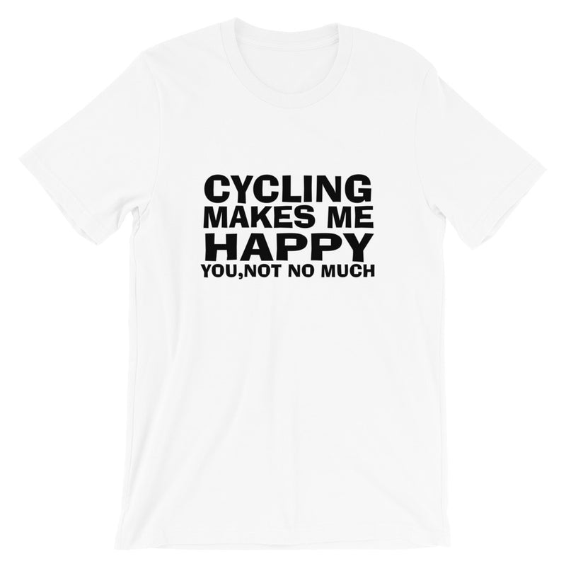 Cycling Makes Me Happy Short-Sleeve Unisex T-Shirt