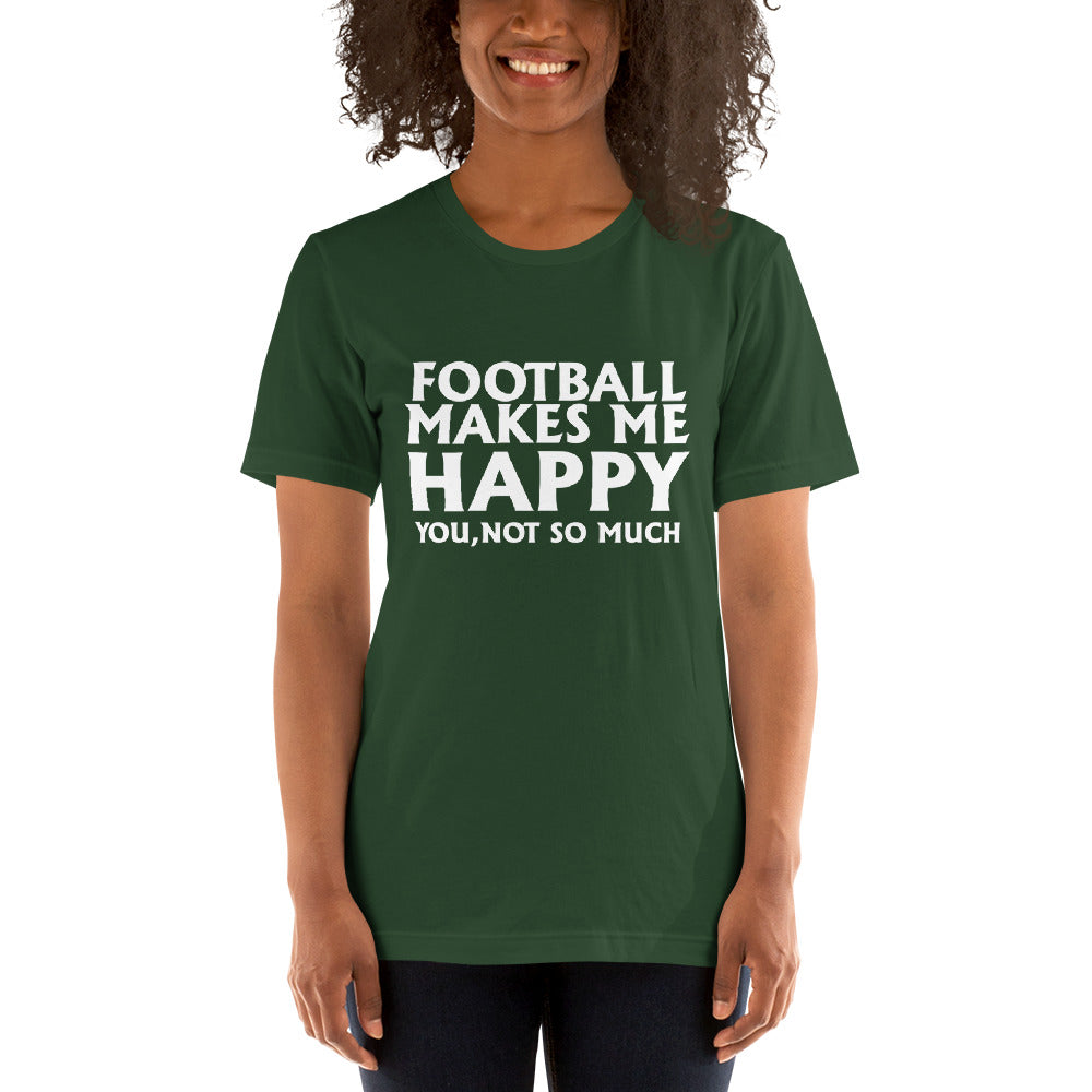 Football Makes Me Happy Short-Sleeve Women T-Shirt