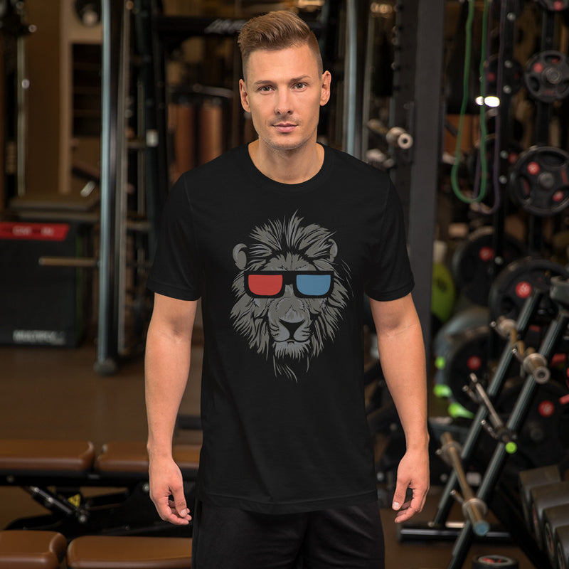 Cool Lion Face Short-Sleeve Unisex T-Shirt