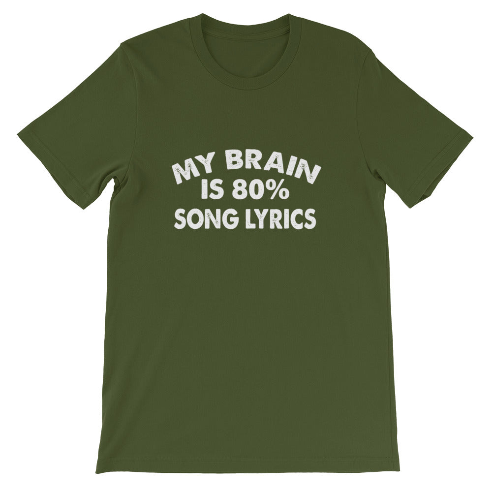 80% Song Lyrics Short-Sleeve Unisex T-Shirt