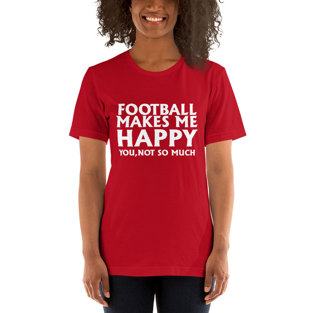 Football Makes Me Happy Short-Sleeve Women T-Shirt