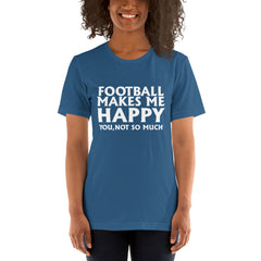 Football Makes Me Happy Short-Sleeve Women T-Shirt