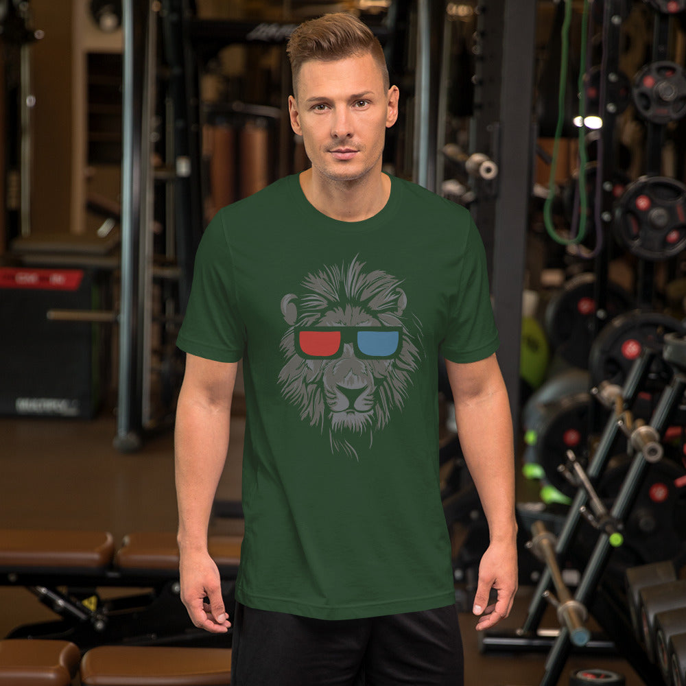 Cool Lion Face Short-Sleeve Unisex T-Shirt