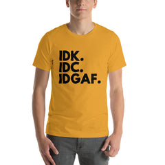 I Don't Care Short-Sleeve Unisex T-Shirt