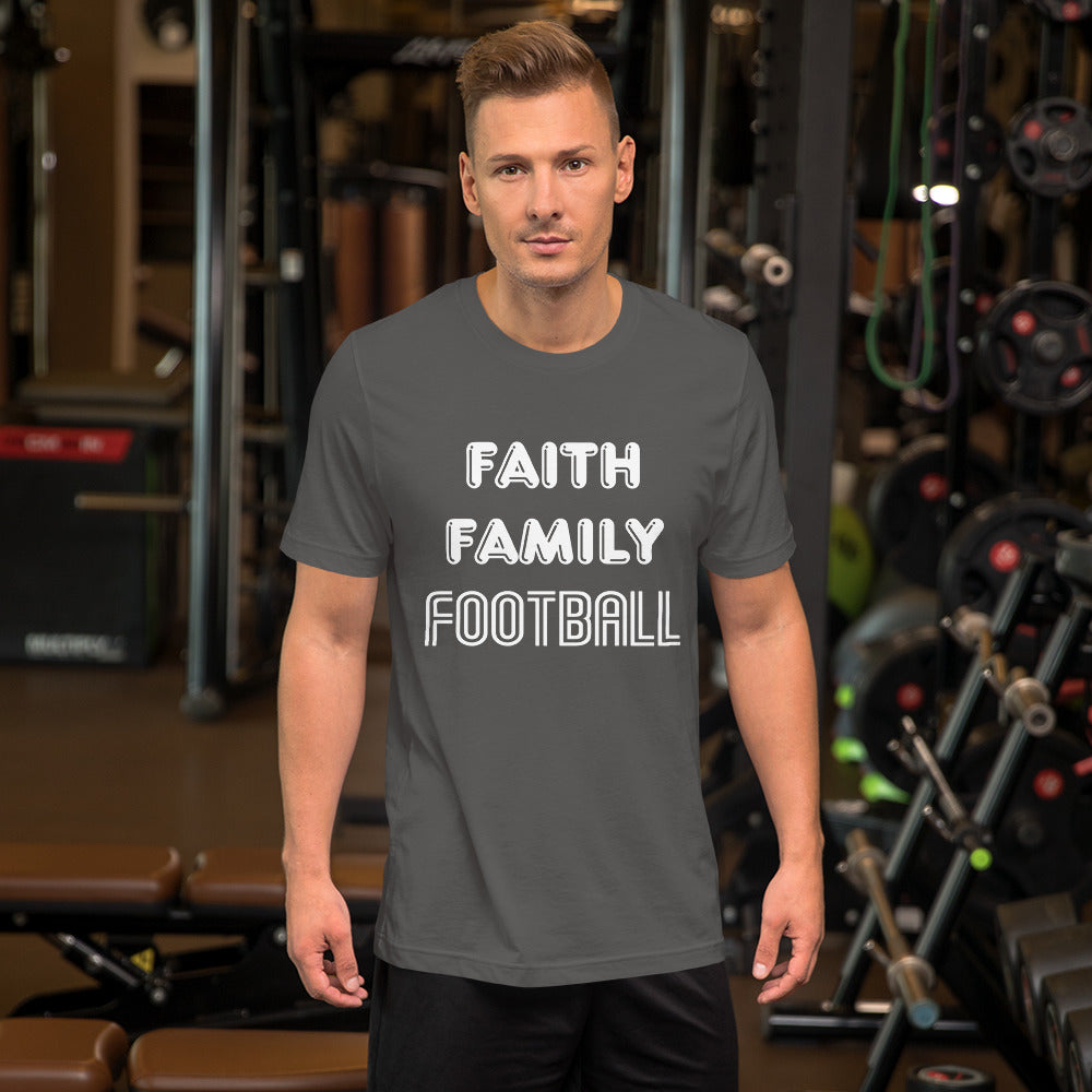 Faith Family Football Short-Sleeve Unisex T-Shirt