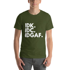 I Don't Care Short-Sleeve Unisex T-Shirt