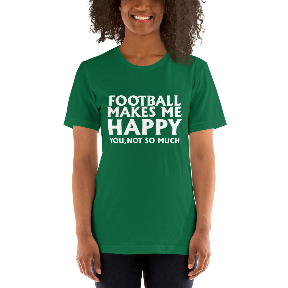 Football Makes Me Happy Short-Sleeve Women T-Shirt
