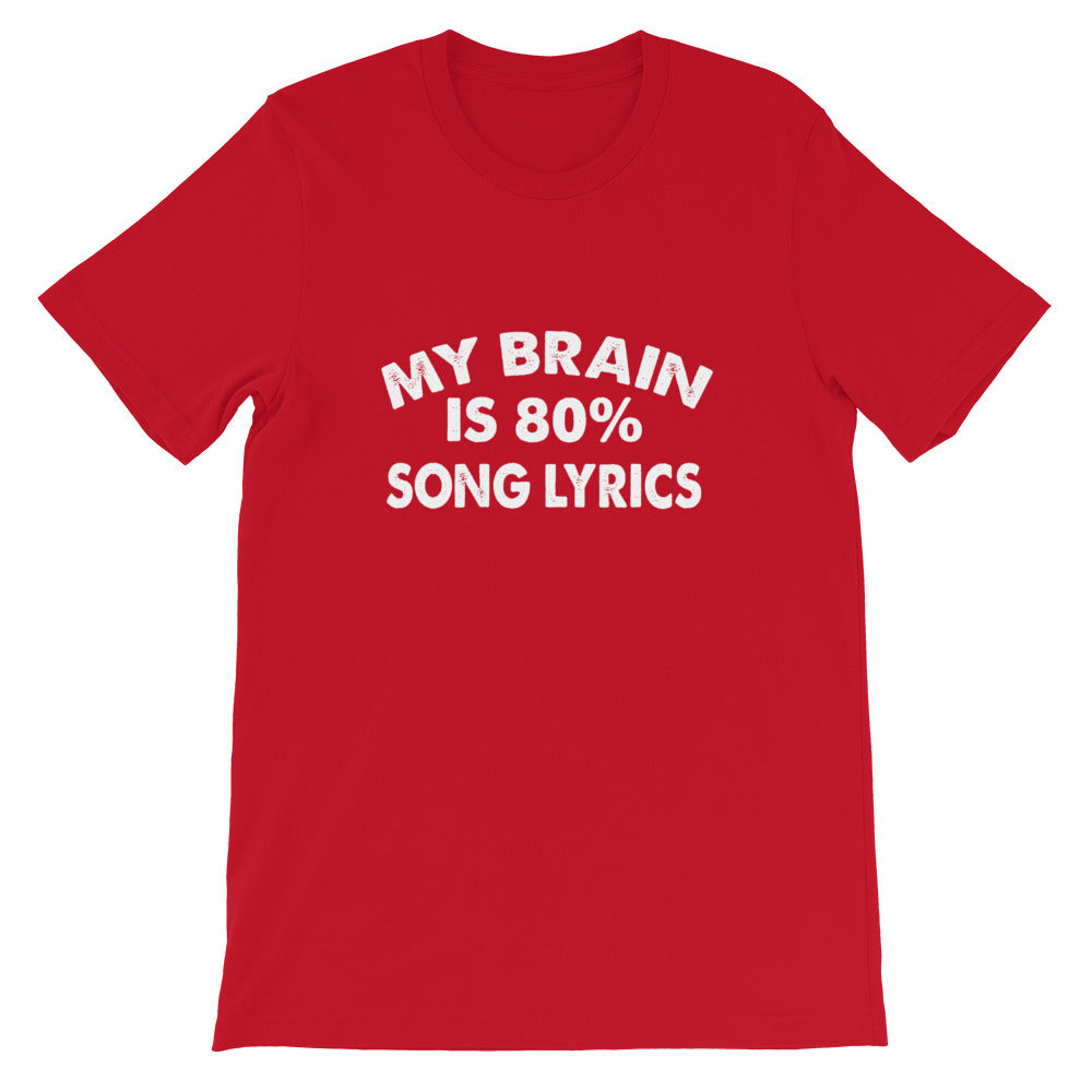 80% Song Lyrics Short-Sleeve Unisex T-Shirt