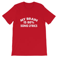 80% Song Lyrics Short-Sleeve Unisex T-Shirt