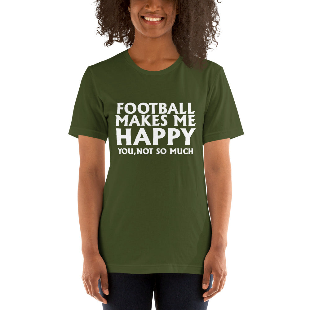 Football Makes Me Happy Short-Sleeve Women T-Shirt