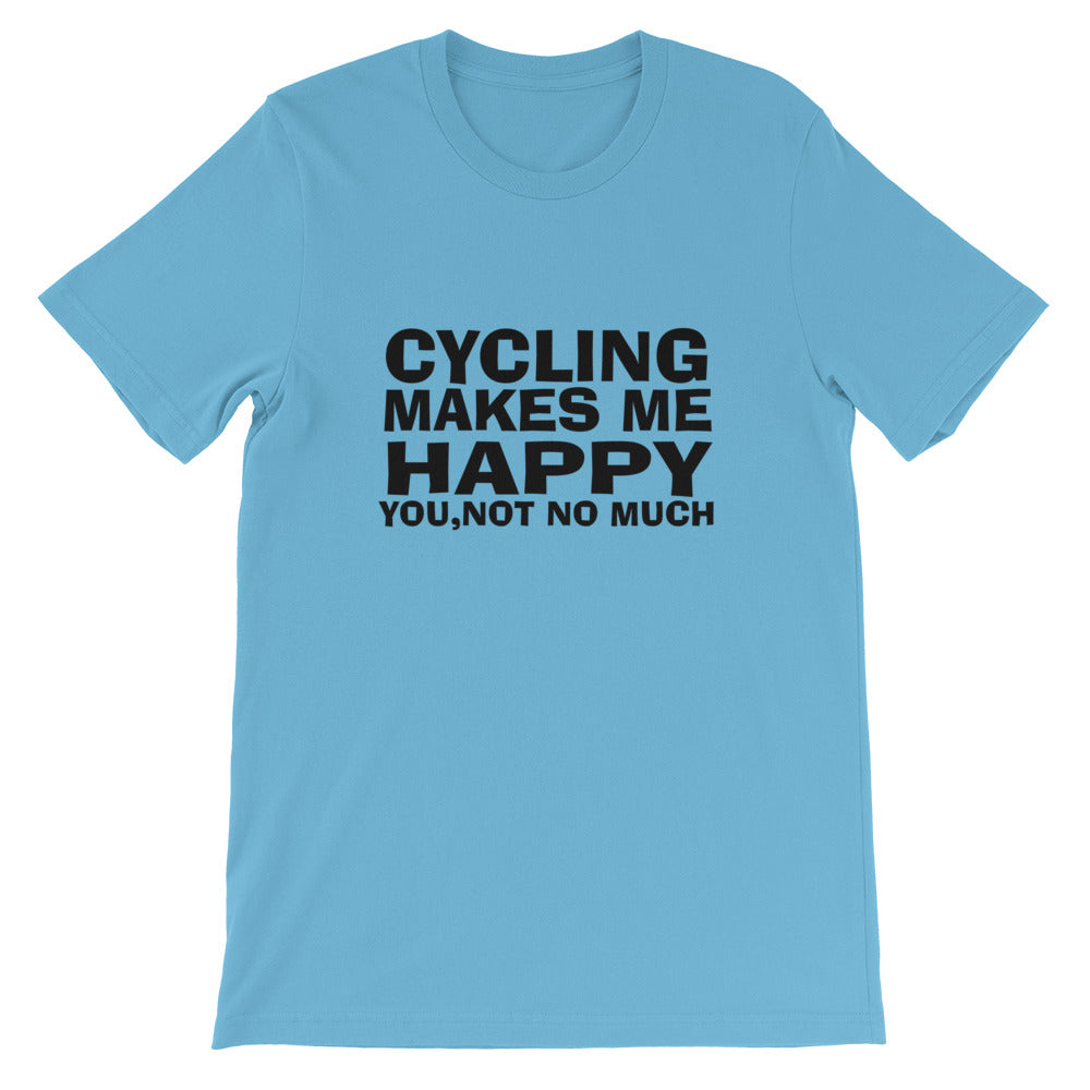 Cycling Makes Me Happy Short-Sleeve Women T-Shirt