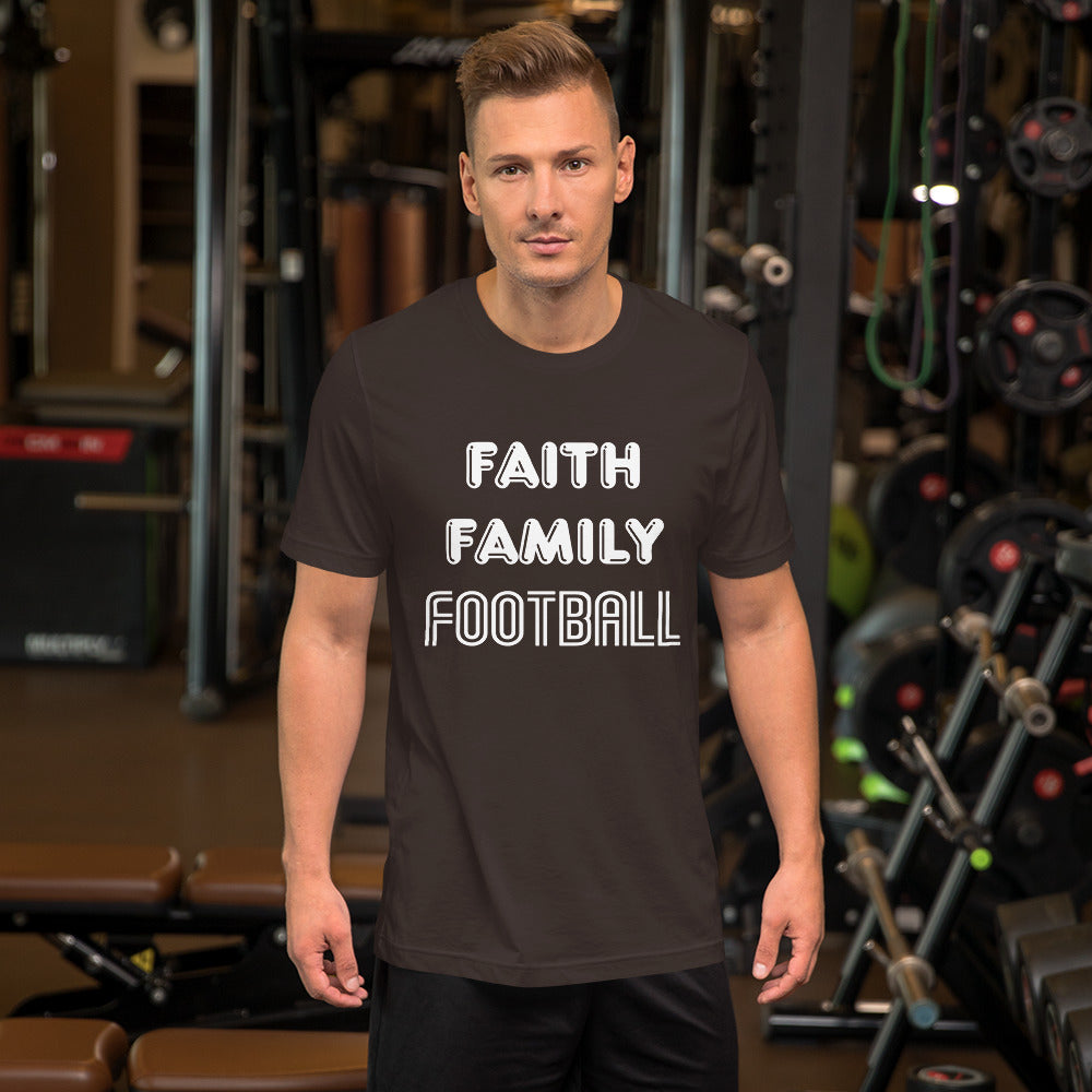 Faith Family Football Short-Sleeve Unisex T-Shirt