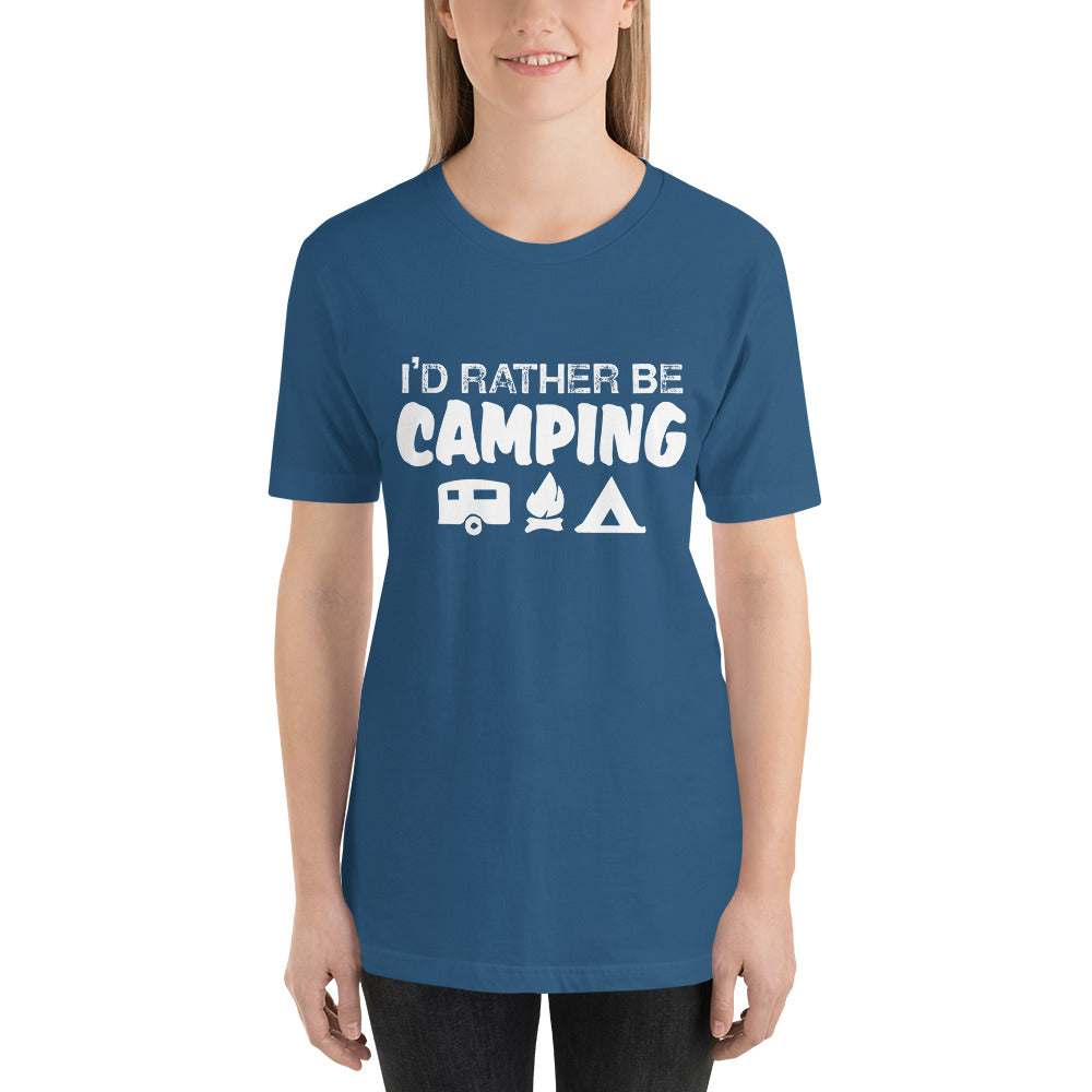 I'd Rather Be Camping Short-Sleeve Women T-Shirt