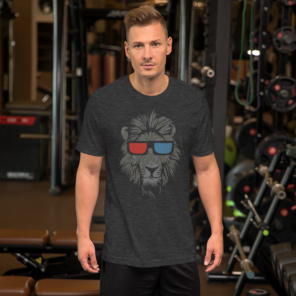 Cool Lion Face Short-Sleeve Unisex T-Shirt