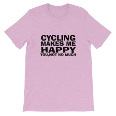 Cycling Makes Me Happy Short-Sleeve Women T-Shirt