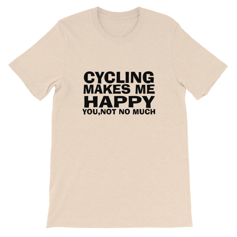 Cycling Makes Me Happy Short-Sleeve Women T-Shirt