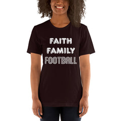 Faith Family Football Short-Sleeve Women T-Shirt