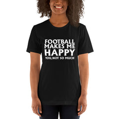 Football Makes Me Happy Short-Sleeve Women T-Shirt