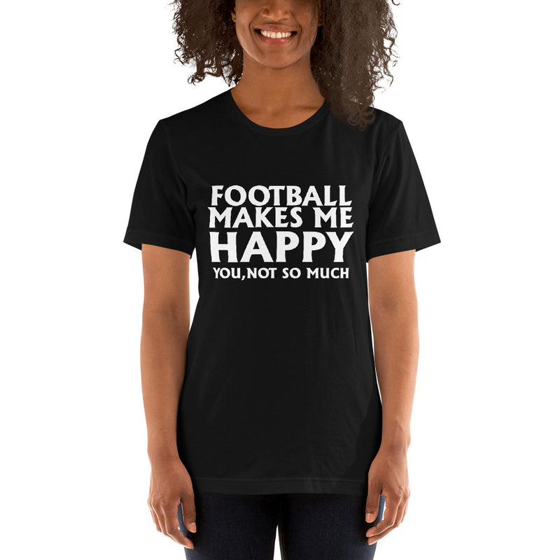 Football Makes Me Happy Short-Sleeve Women T-Shirt