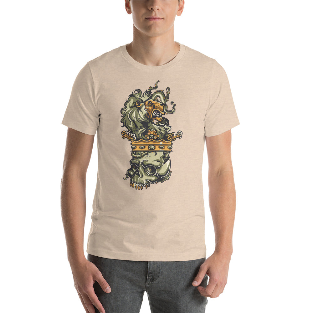 Lion Skull Head Short-Sleeve Unisex T-Shirt