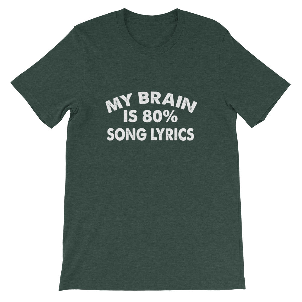 80% Song Lyrics Short-Sleeve Unisex T-Shirt